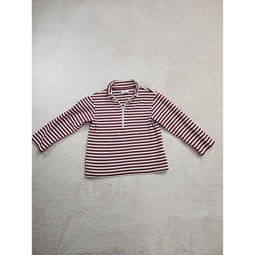 Zuccini Kids Pullover  1/4 Zip‎ Red Stripe Shirt Long Sleeve Size 6